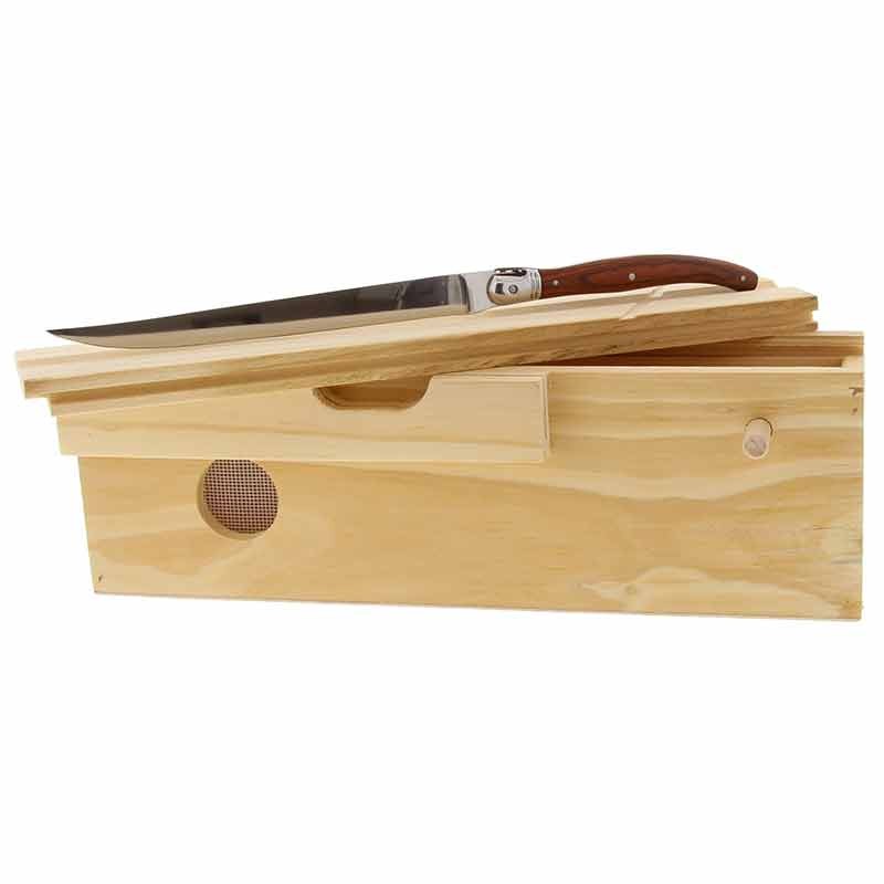 Pradel - Coffret cave à saucisson en bois avec couteau Laguiole Pradel 