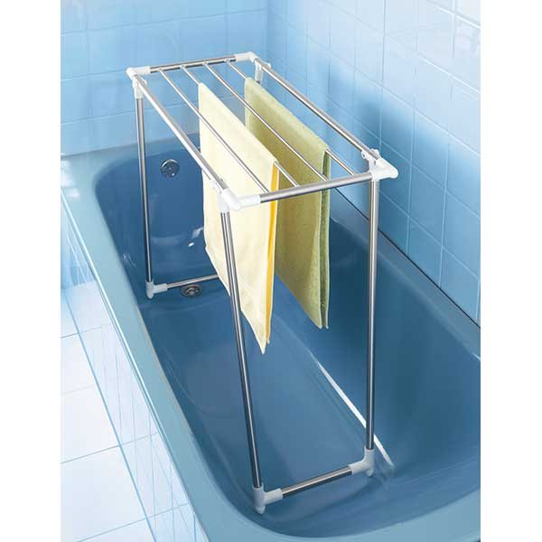 Séchoir de Baignoire Metaltex, Etendoir à Linge Séchoir de Baignoire Metaltex, Etendoir à Linge