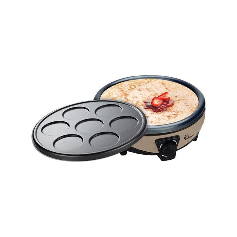 Crêpière - LITTLE BALANCE - Muscade - 1000W - Plaque 30cm et 7 empreintes - Revêtement antiadhésif - Electroménager Crêpière - LITTLE BALANCE - Muscade - 1000W - Plaque 30cm et 7 empreintes - Revêtement antiadhésif - Electroménager