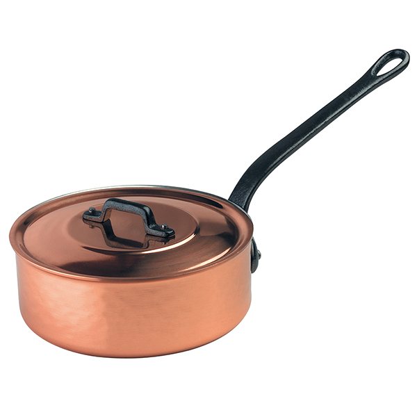 Coppers - Thermomètre centigrade sur poêle en cuivre avec manche Long 24,5  cm env Poids 78 Grammes