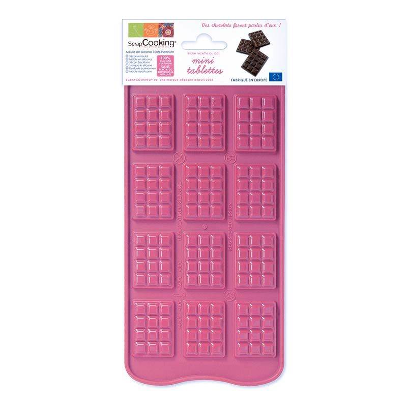Moule en silicone pour 12 mini-tablettes de chocolat Scrapcooking 