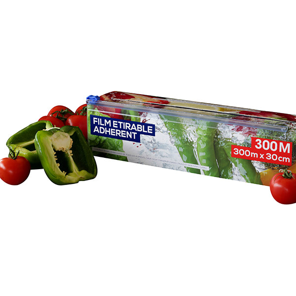 VIRSUS Film alimentaire professionnel de 300 m, transparent, rouleau  alimentaire avec boîte - différentes quantités (1) : : Epicerie