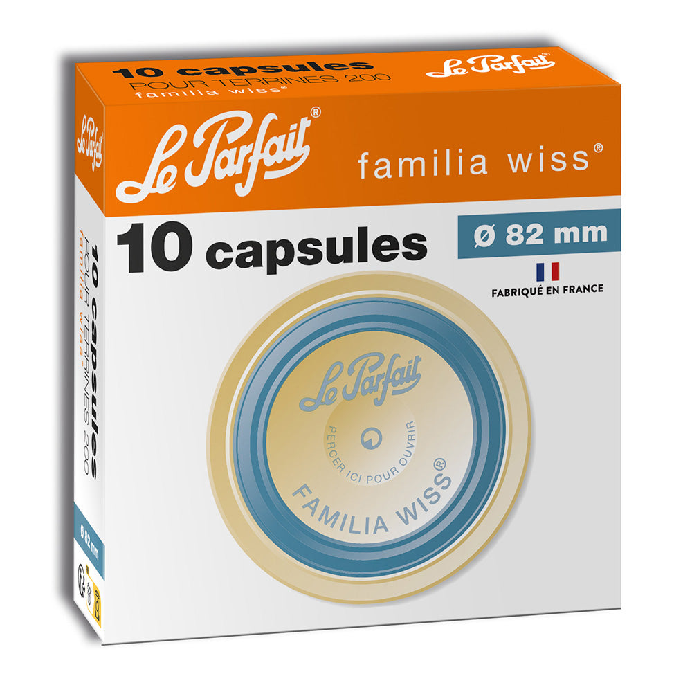 Boîte de 10 capsules Familia Wiss 82 mm Le Parfait - Mathon - 2
