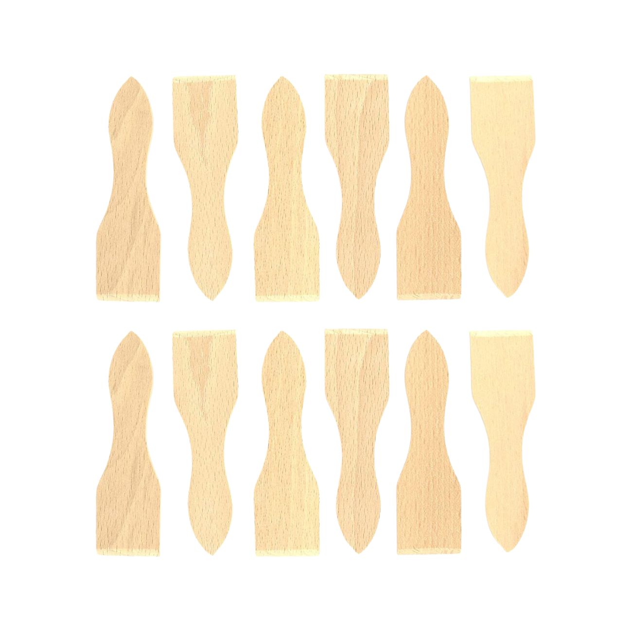 Ensemble de 12 spatules à raclette en bois 13 cm  Wood Edition Fackelmann - Mathon - 1