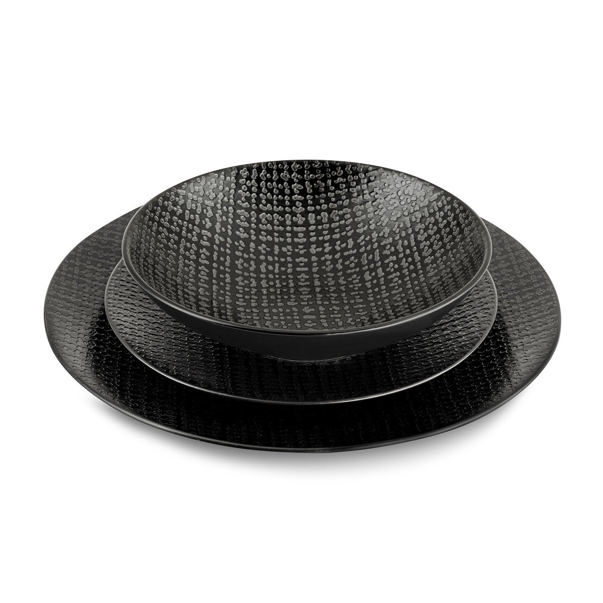 Tweed Noir - Service de vaisselle 18 pièces Médard de Noblat - Mathon - 1