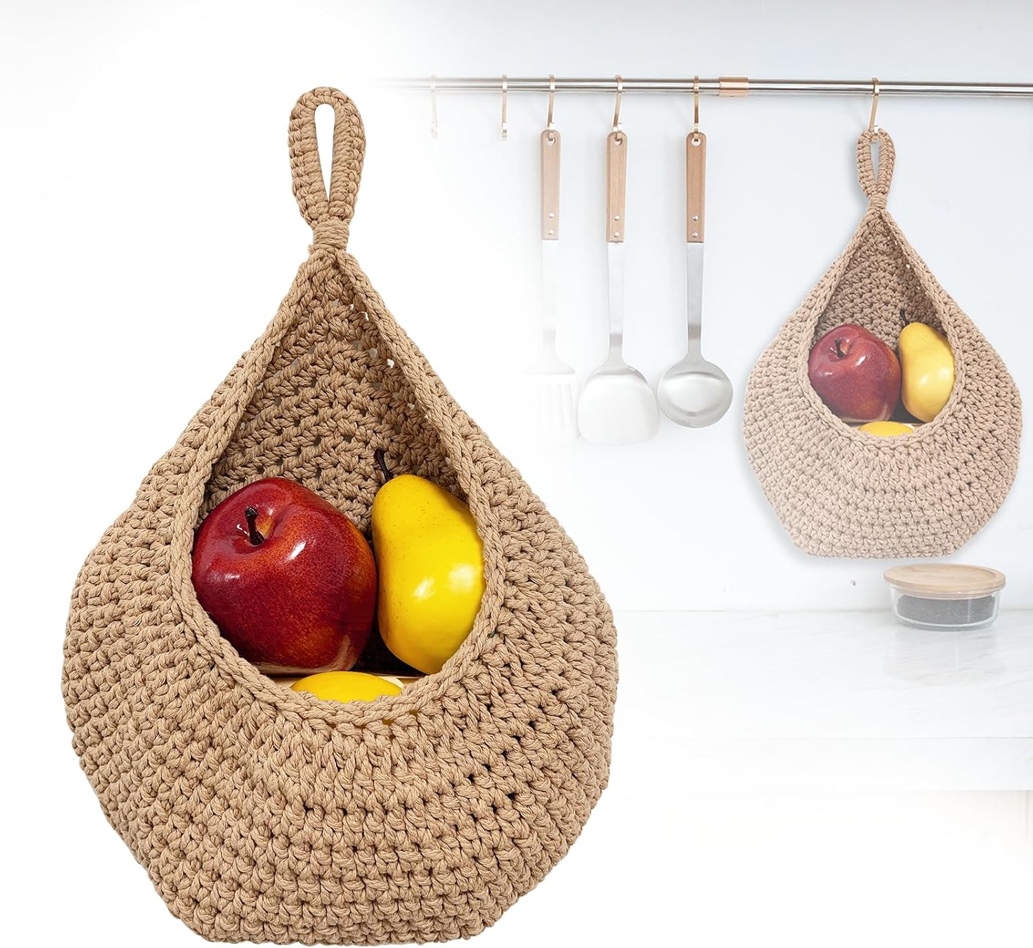 Panier Mural Suspendu en Corde de Coton Vendos85 - Mathon