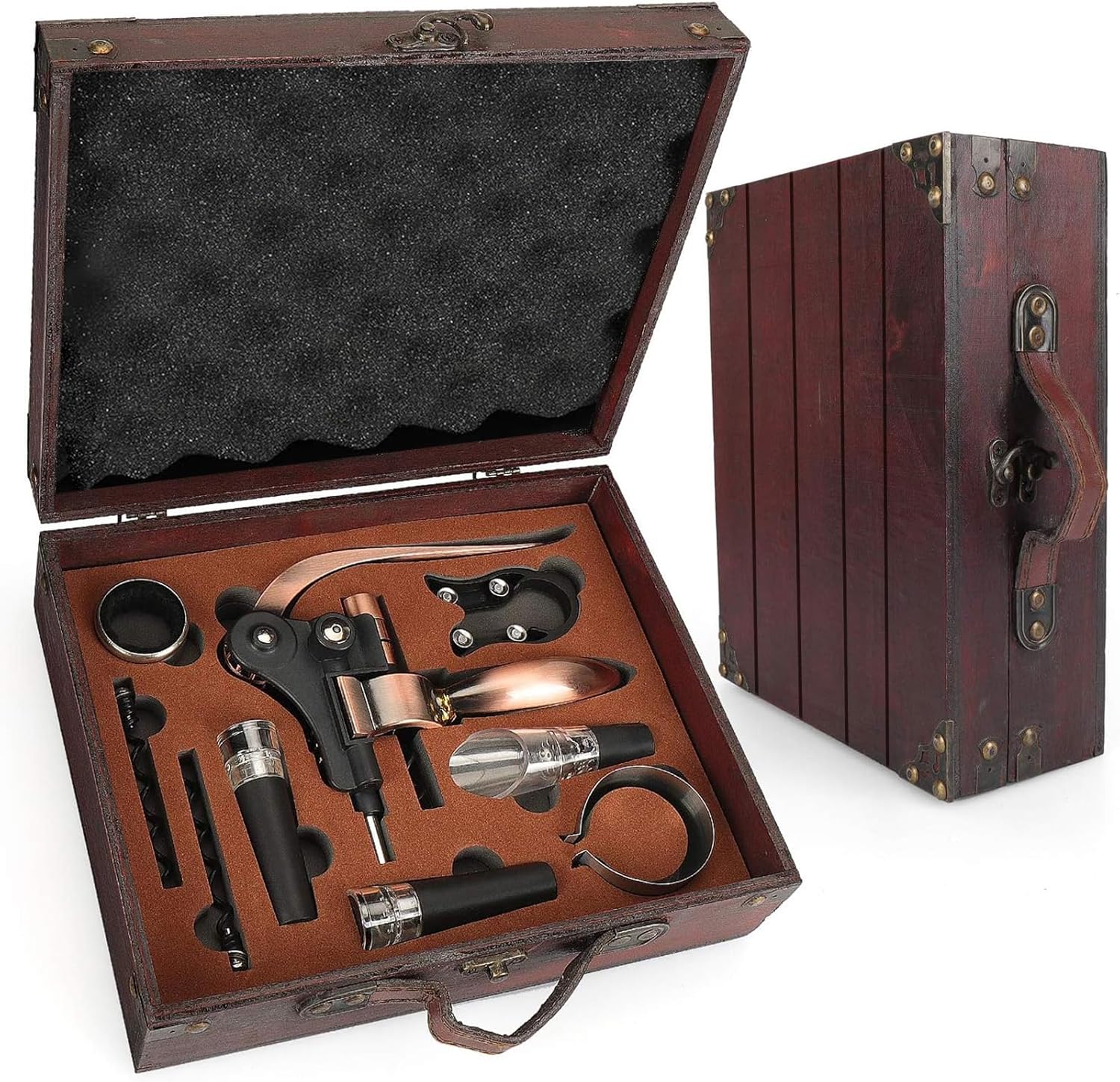 Tire-Bouchon Vin Coffret Cadeau Bois Vintage Vendos85 - Mathon