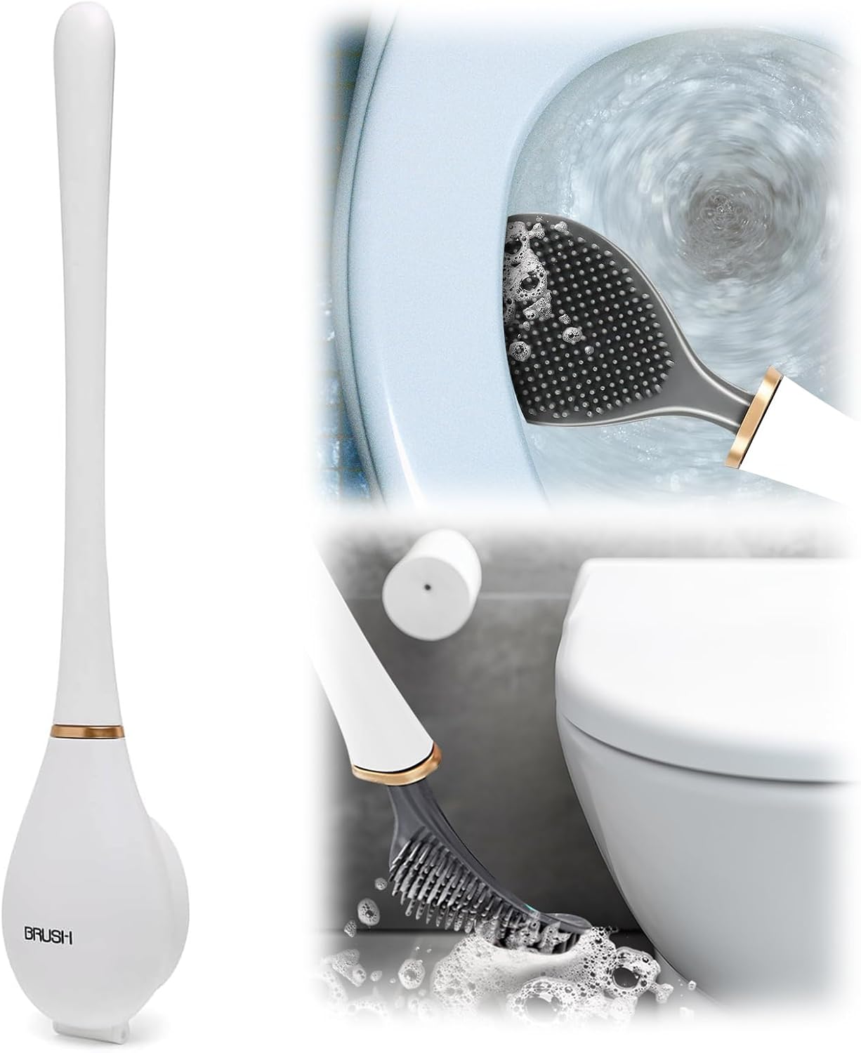 Brosse WC Silicone Suspendue – Blanc Vendos85 - Mathon