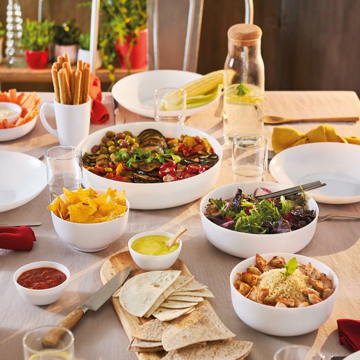 Lot de 4 plats de cuisson ronds en Opale culinaire (2x18cm et 2x22cm) Smart Cuisine Diwali - Luminarc Luminarc - Mathon - 2