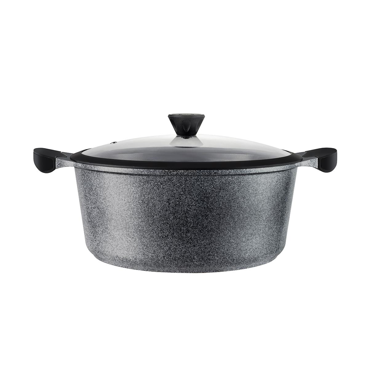 Faitout noir 28cm - "Charbon" Laguiole Cuisson - Mathon - 1