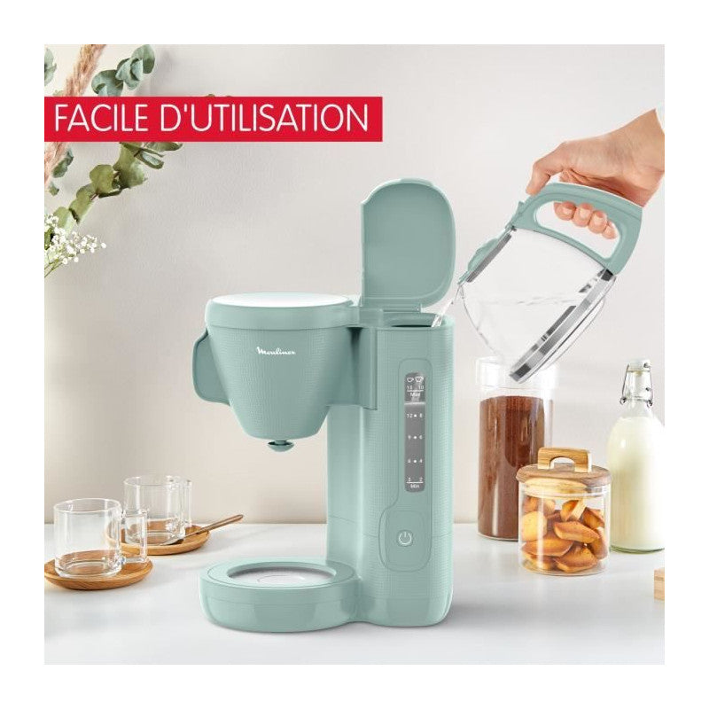 Cafetiere Filtre 1.25l, Réservoir Frontal, Porte-filtre Pivotant, Systeme Anti-gouttes, Maintien Au Chaud, Morning Fg2 Moulinex - Mathon - 2