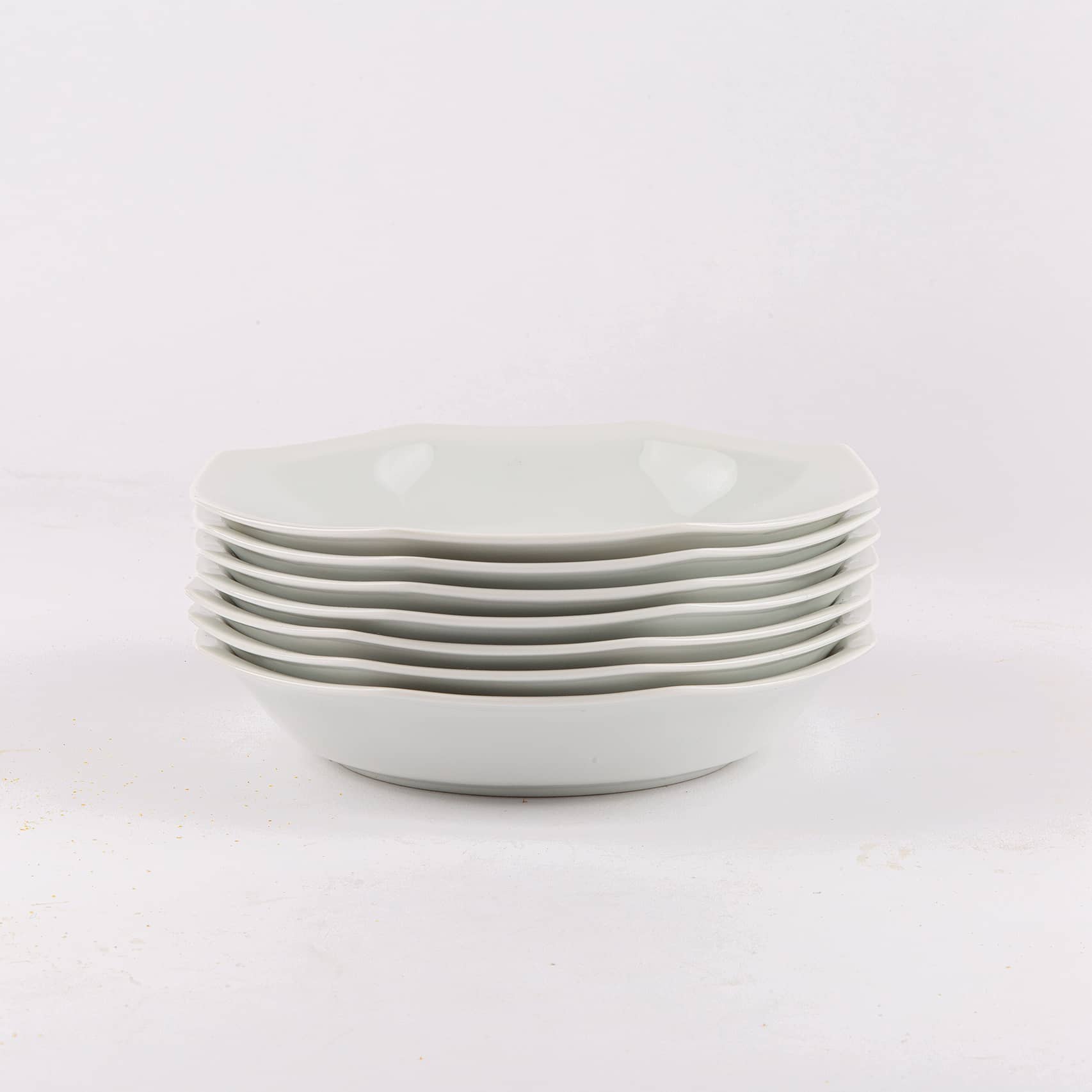 Assiette creuse octogonale blanche OGRE La Fabrique - Mathon - 2