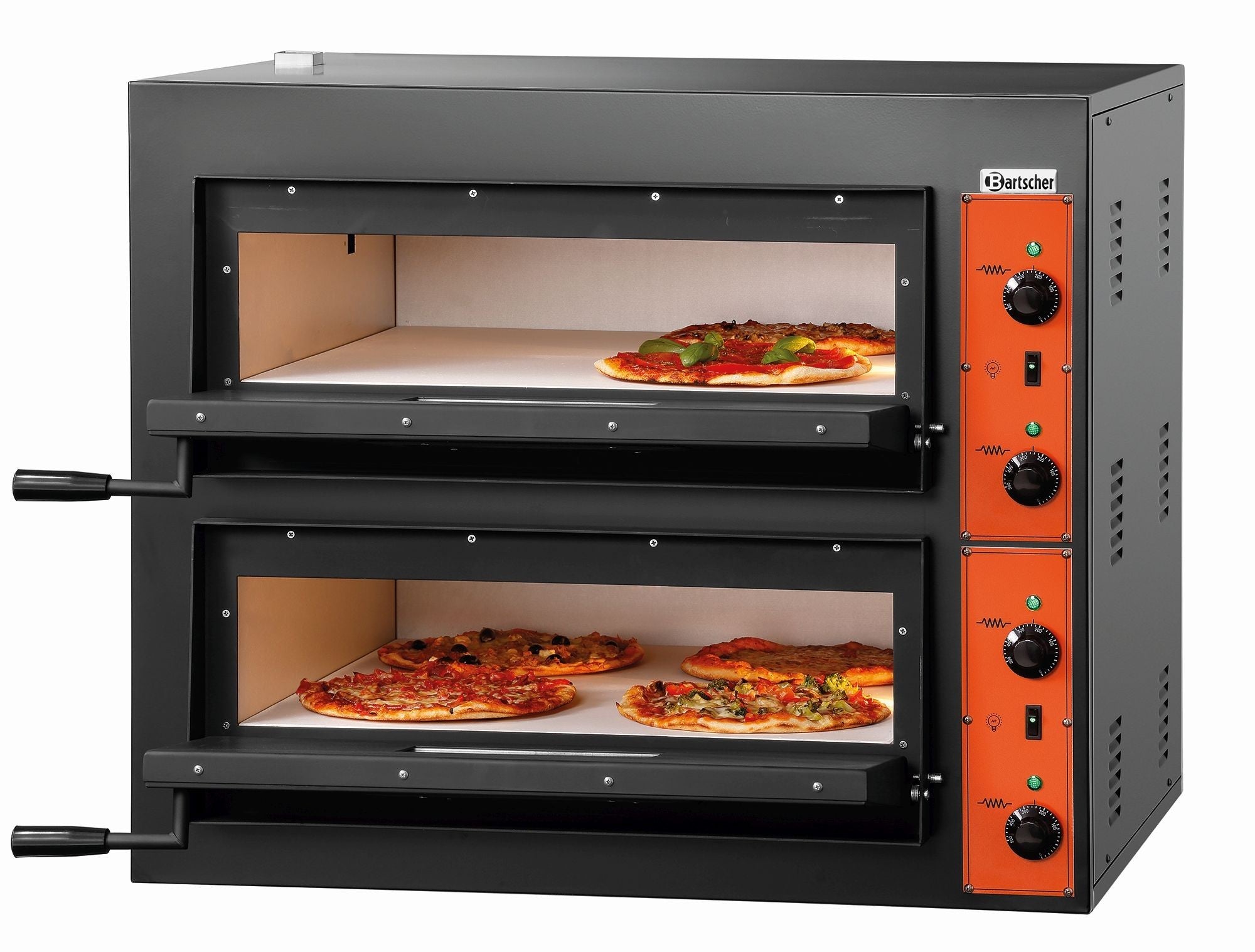 Four à pizza double électrique - 4 + 4  pizzas pro - 8,4 kW - Bartscher - Mathon - 1