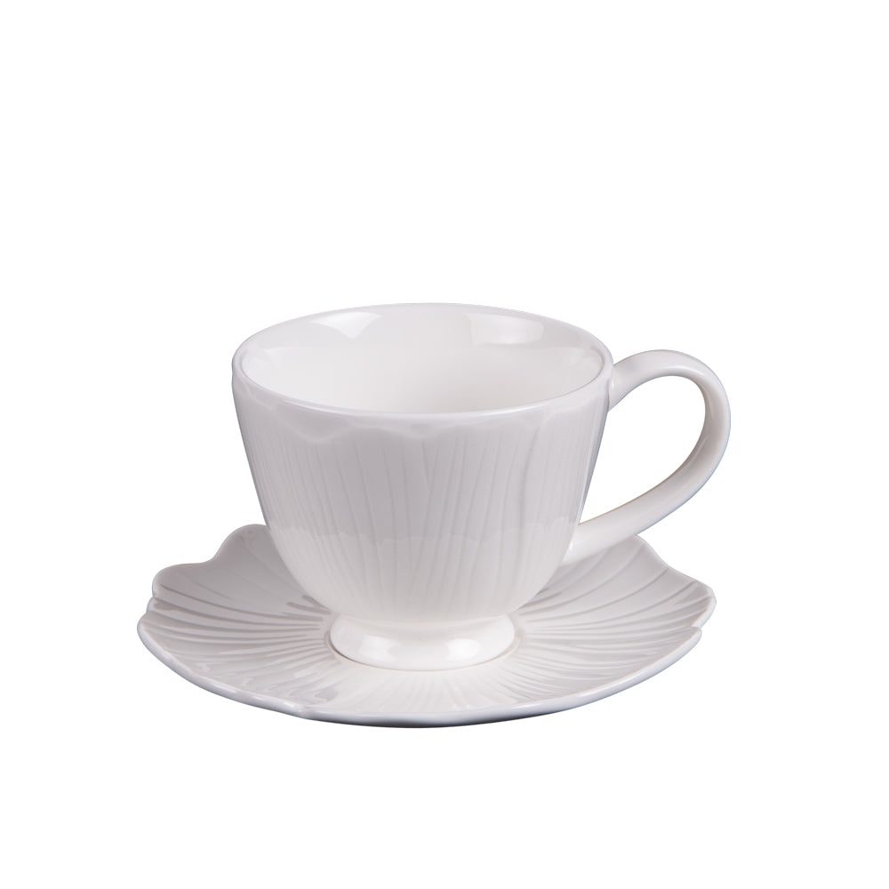 Tasse à thé avec sous tasse Ginkgo 20 cl (lot de 6) Table passion - Mathon - 1