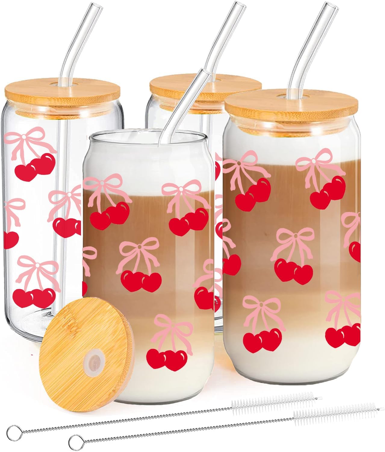 Gobelets Cerisier 500 ml avec Couvercle et Paille Vendos85 - Mathon