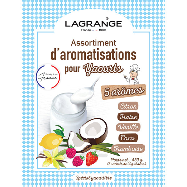 Assortiment de 5 arômes pour yaourt 425 g Lagrange - Mathon - 2
