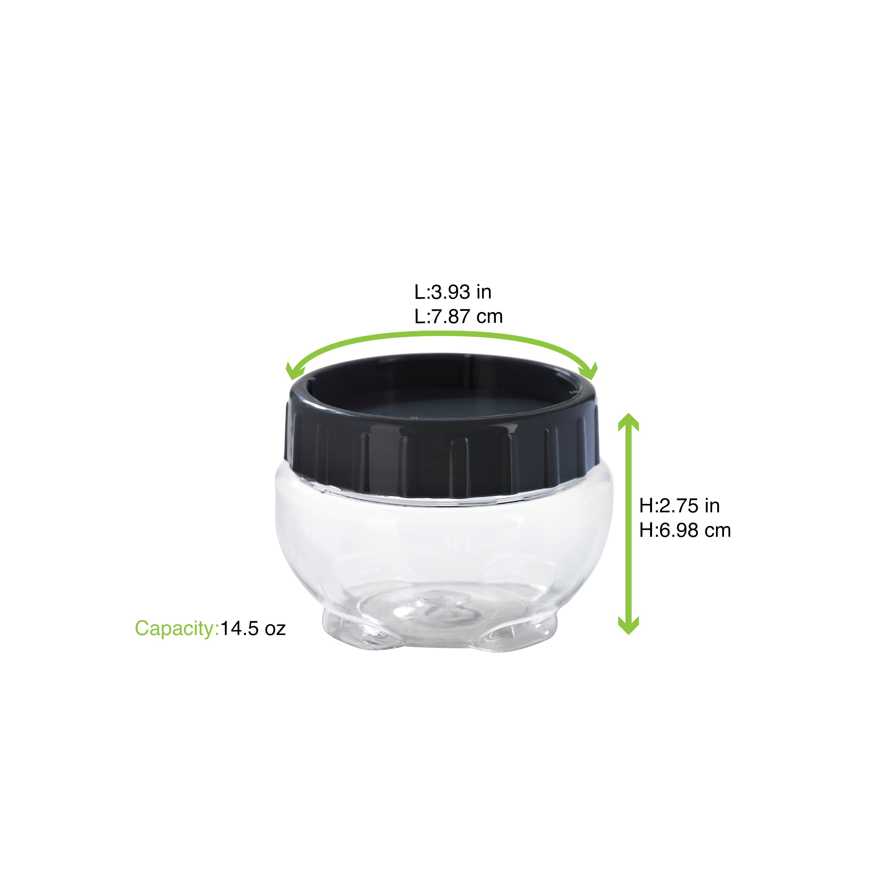 36Pcs - Bocal Bokolock en plastique PET réutilisable avec couvercle clipsable, empilable  H75mm 430ml FirstPack - Mathon - 2