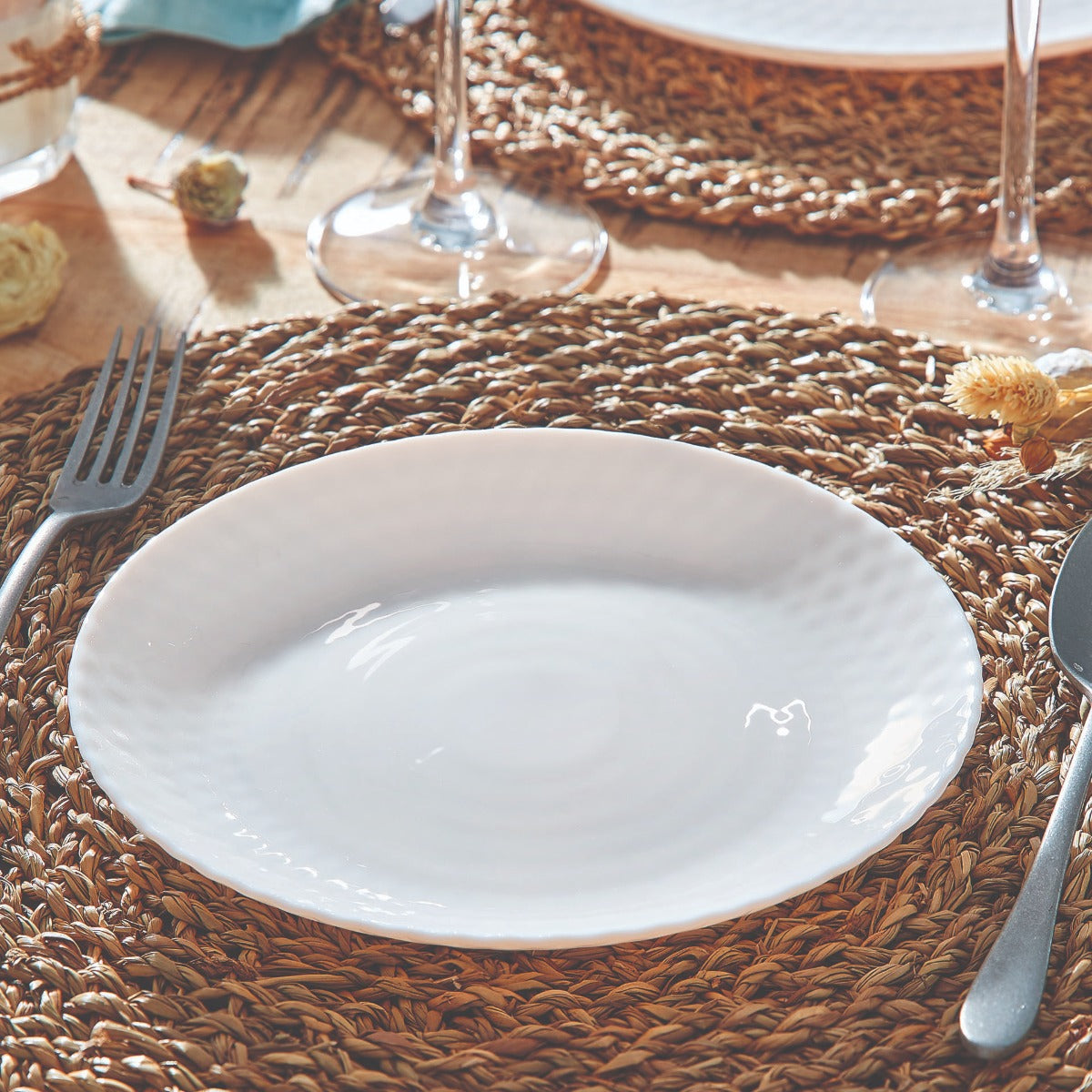 Assiette à dessert blanche 19 cm Pampille Luminarc - Mathon - 4