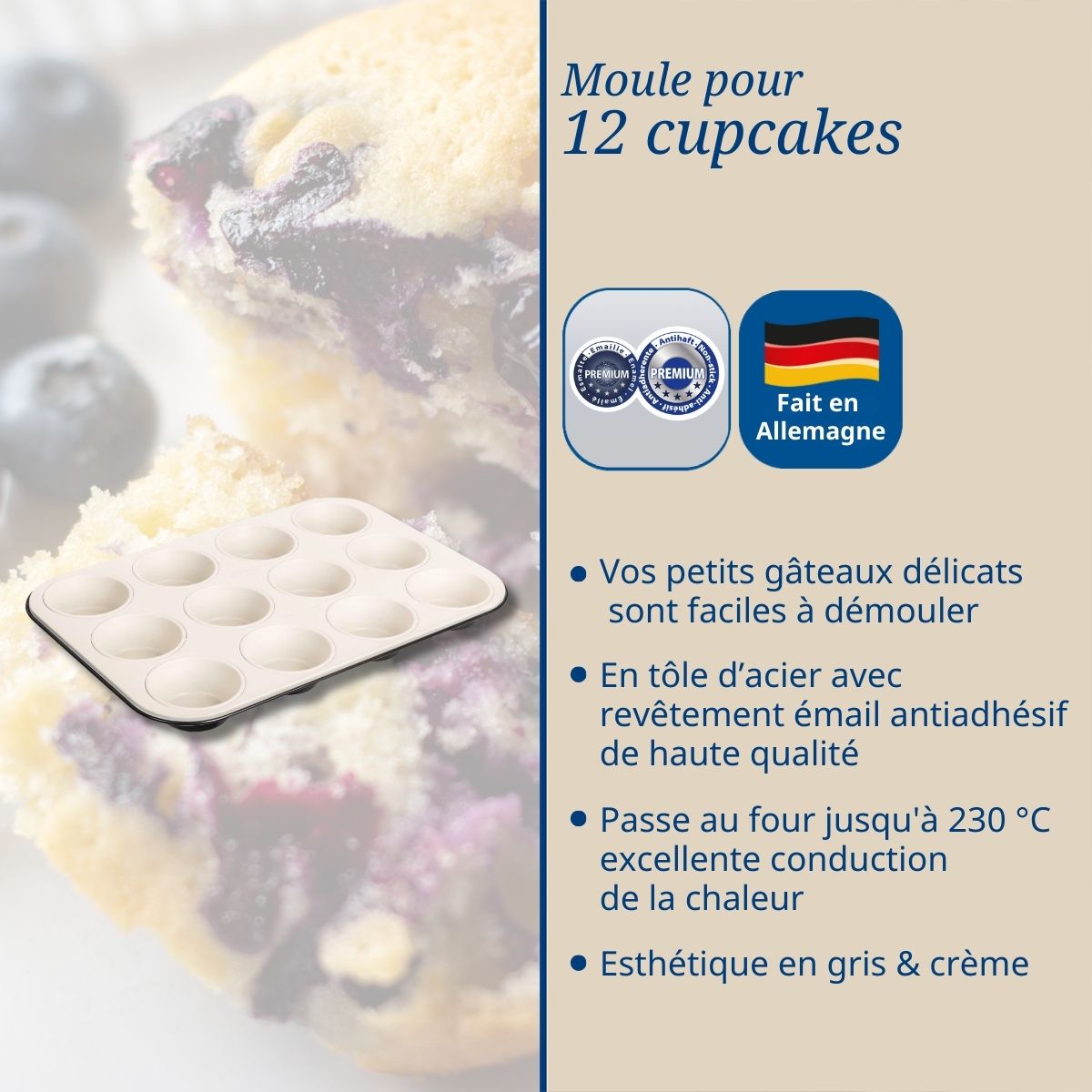 Moule à 12 muffins Dr. Oetker Exclusive Dr. Oetker - Mathon - 3