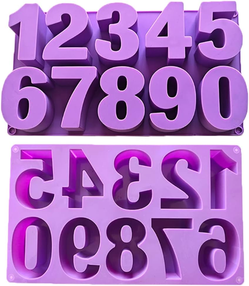 Moule en Chiffre Silicone, 0-9 Number Cake Vendos85 - Mathon