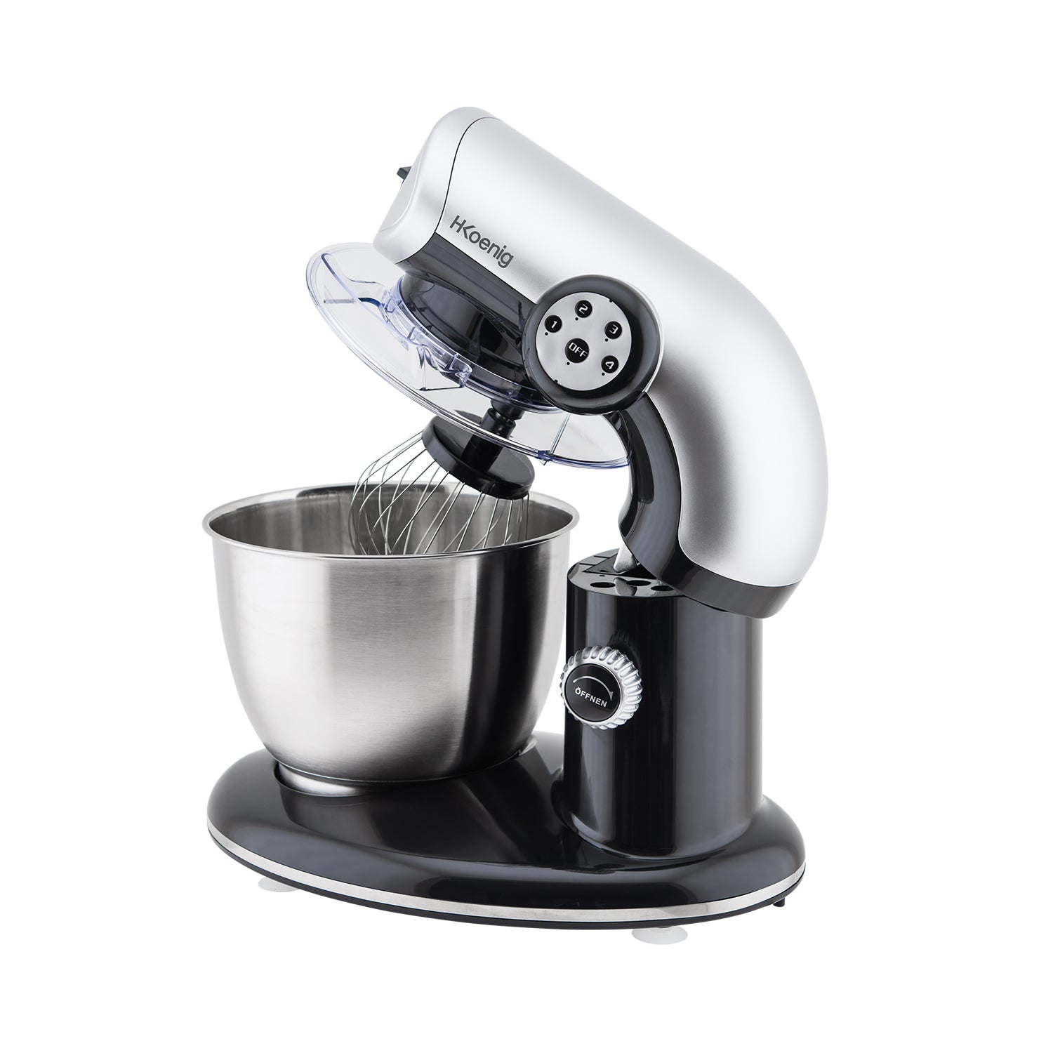 Robot Pâtissier - H.koenig - Km80 - 1000 W - Bol Inox 5,5 L - 4 Vitesses - Noir, Rouge, Gris HKOENIG - Mathon - 3