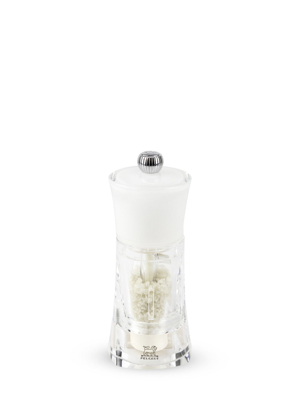 Molène Moulin à  sel humide manuel en acryl couleur blanc 14 cm Peugeot - Mathon - 1