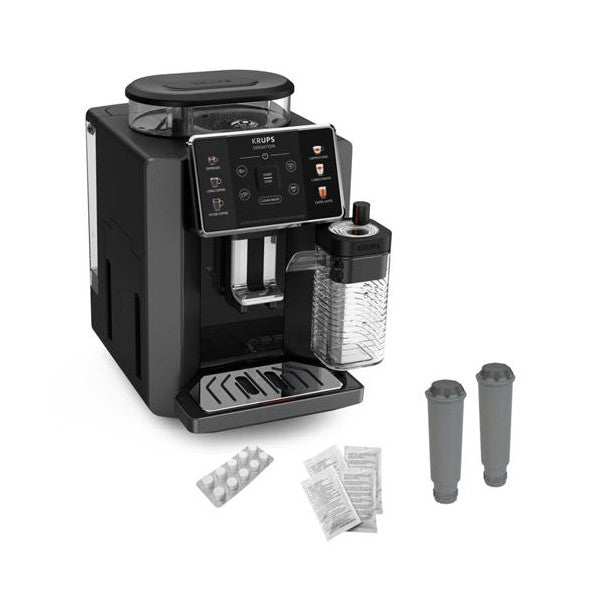 Expresso Avec Broyeur Krups Sensation Lait M85 Maestro Ea912hf1 Gris A - Mathon