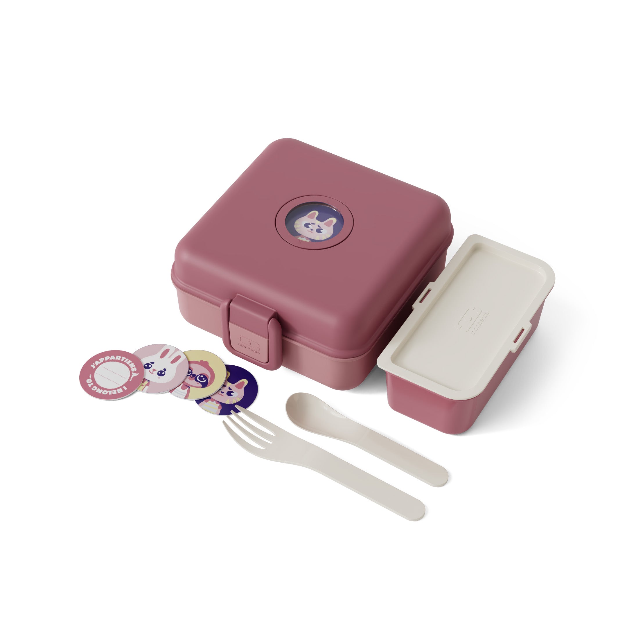 Boîte à sandwich enfant Snacky 850ml rose Blush Monbento - Mathon - 2