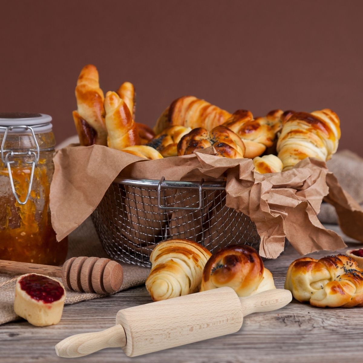 Mini rouleau à pâtisserie en bois 23 cm Zenker Zenker - Mathon - 2