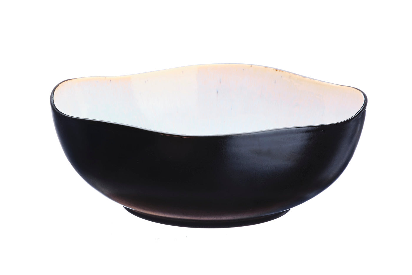 Lot de 2 saladiers en grès blanc D Björn - Mathon - 5