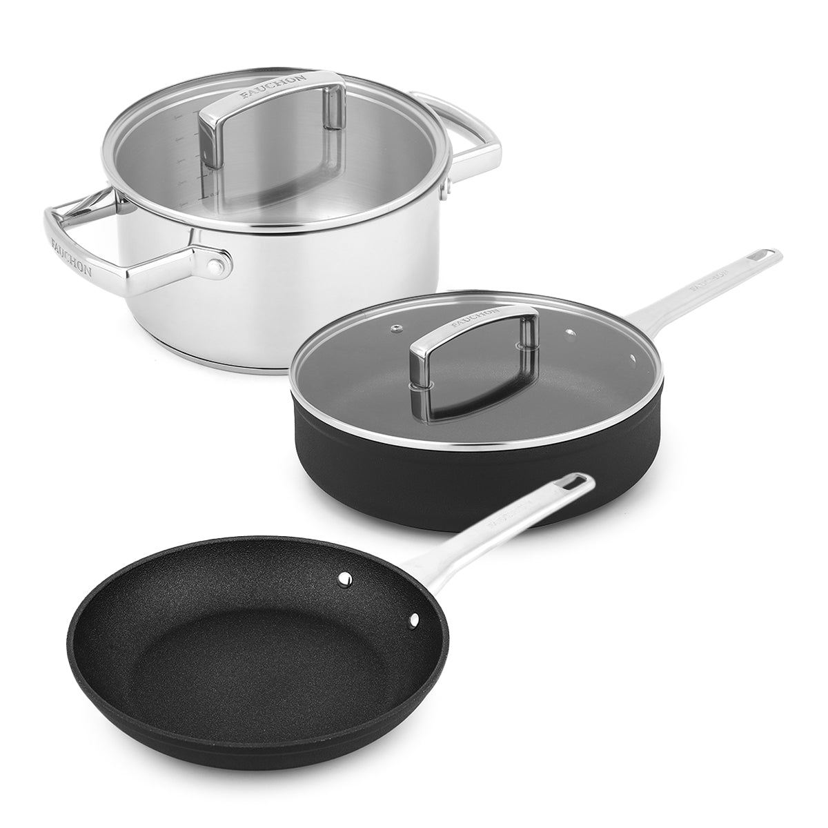 Set 5 pièces 24cm antiadhésive aluminium SIGNATURE Fauchon Art de la Table - Mathon