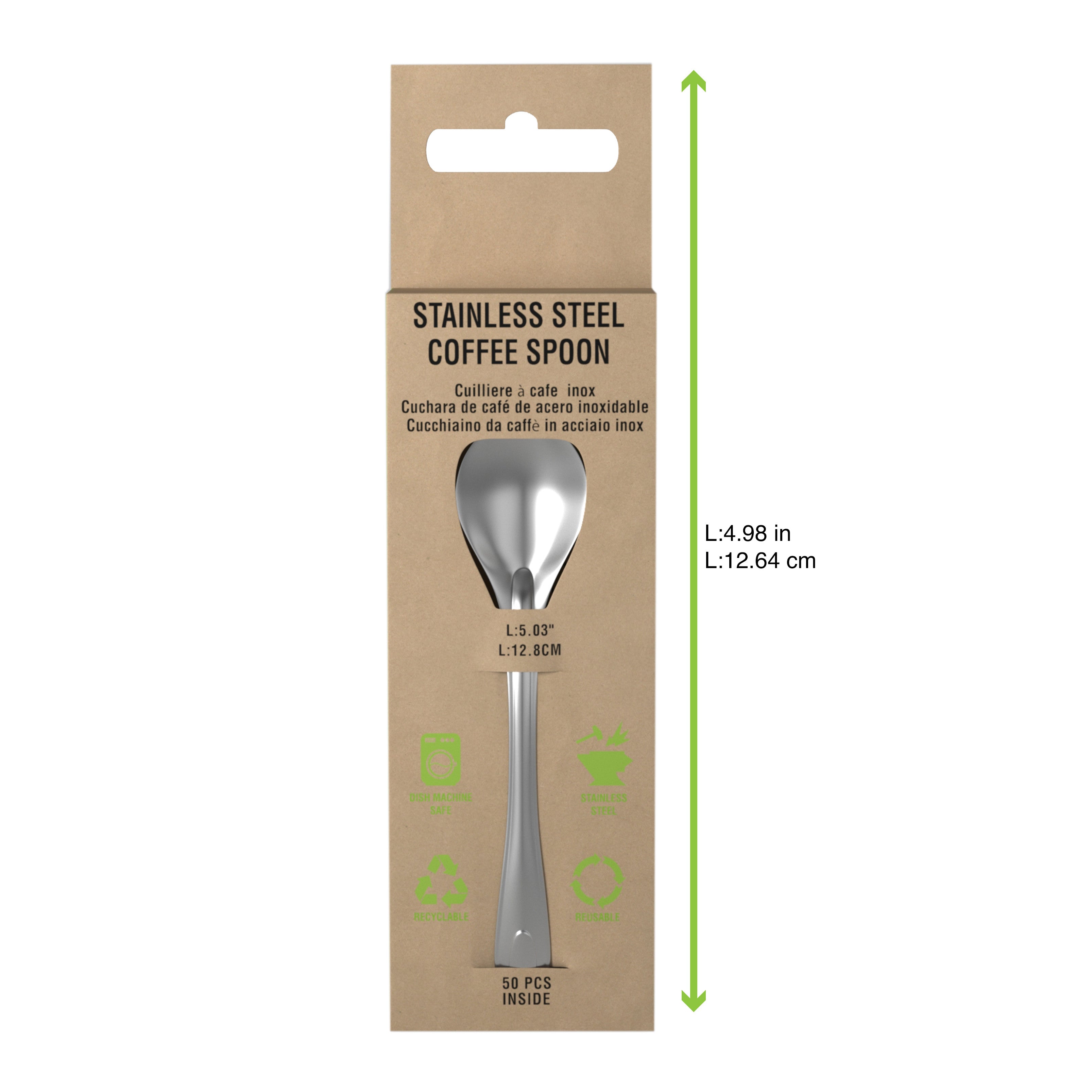 50Pcs - NOXCUT Cuillère à café inox  128x27x15mm FirstPack - Mathon - 2