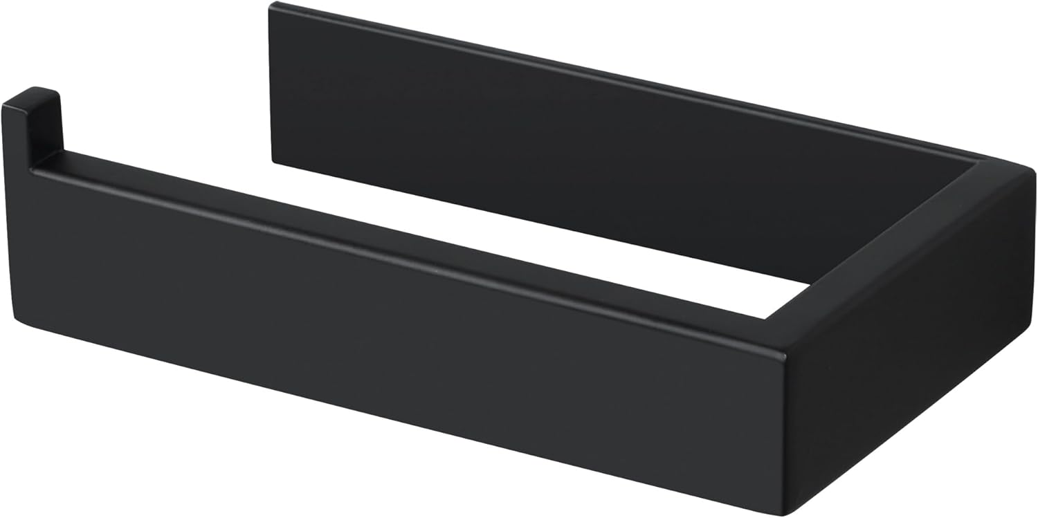 Porte-papier toilette noir mat gauche autocollant Vendos85 - Mathon