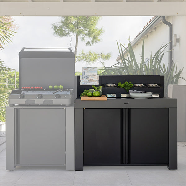 Desserte de jardin Félix double porte gris cargo ENO - Mathon - 1