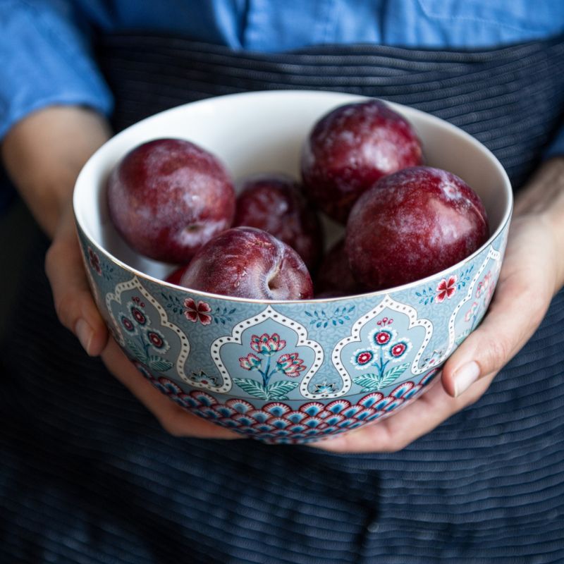 Saladier Flower Festival Scallop Deco Bleu Clair 18cm Pip Studio - Mathon - 1