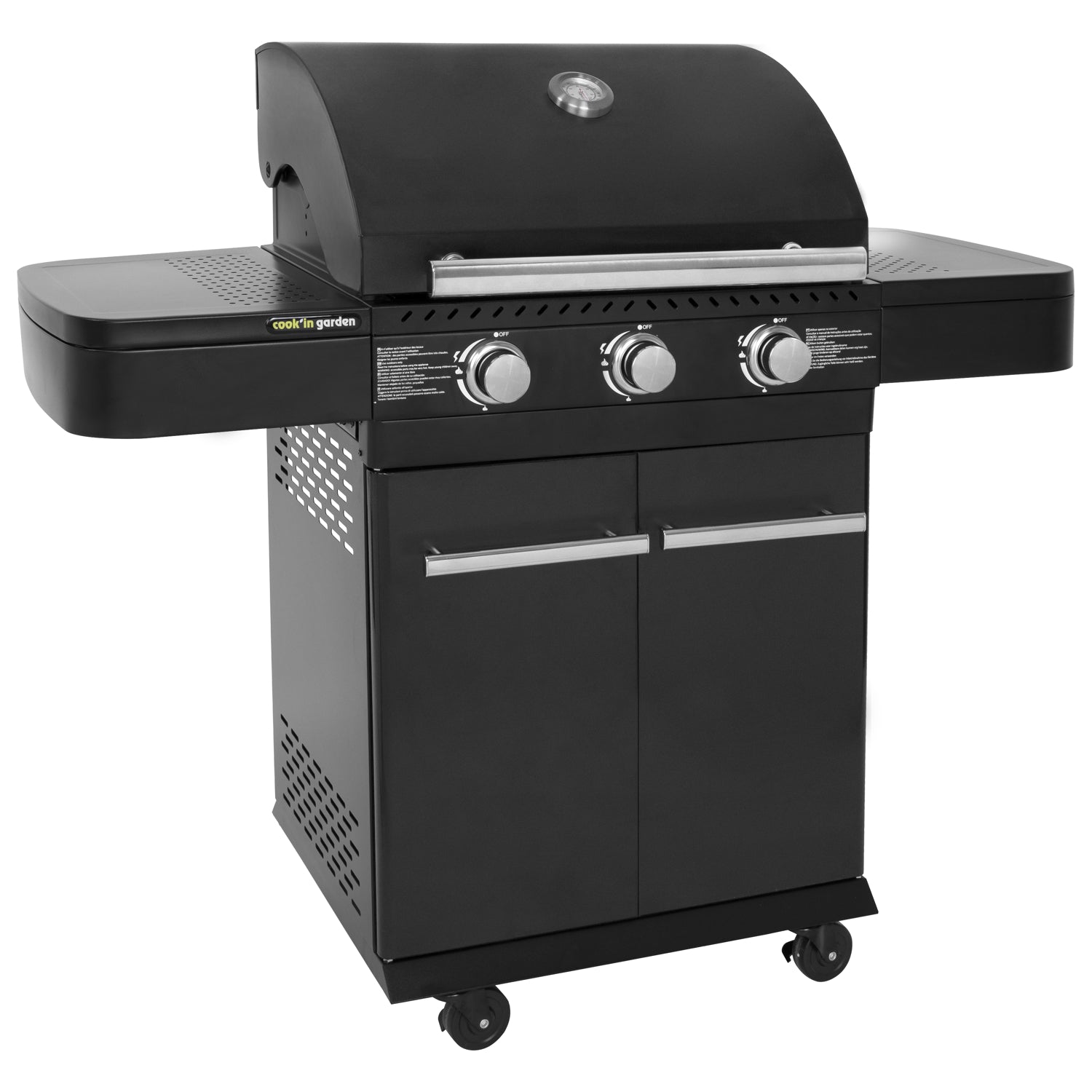 Barbecue au gaz FYRA avec thermomètre - 3 brûleurs Cook