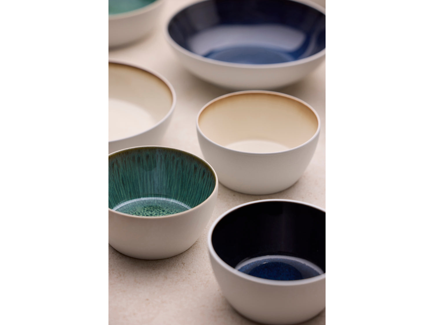 Bol Gastro en Grès Blanc/Vert Bitz - Mathon - 10