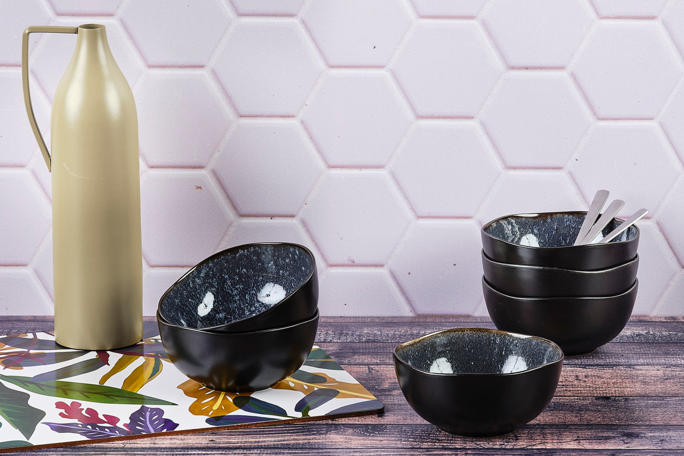 Bol IRIS Ø12cm - 6 pièces - Bleu nuit Björn - Mathon - 2