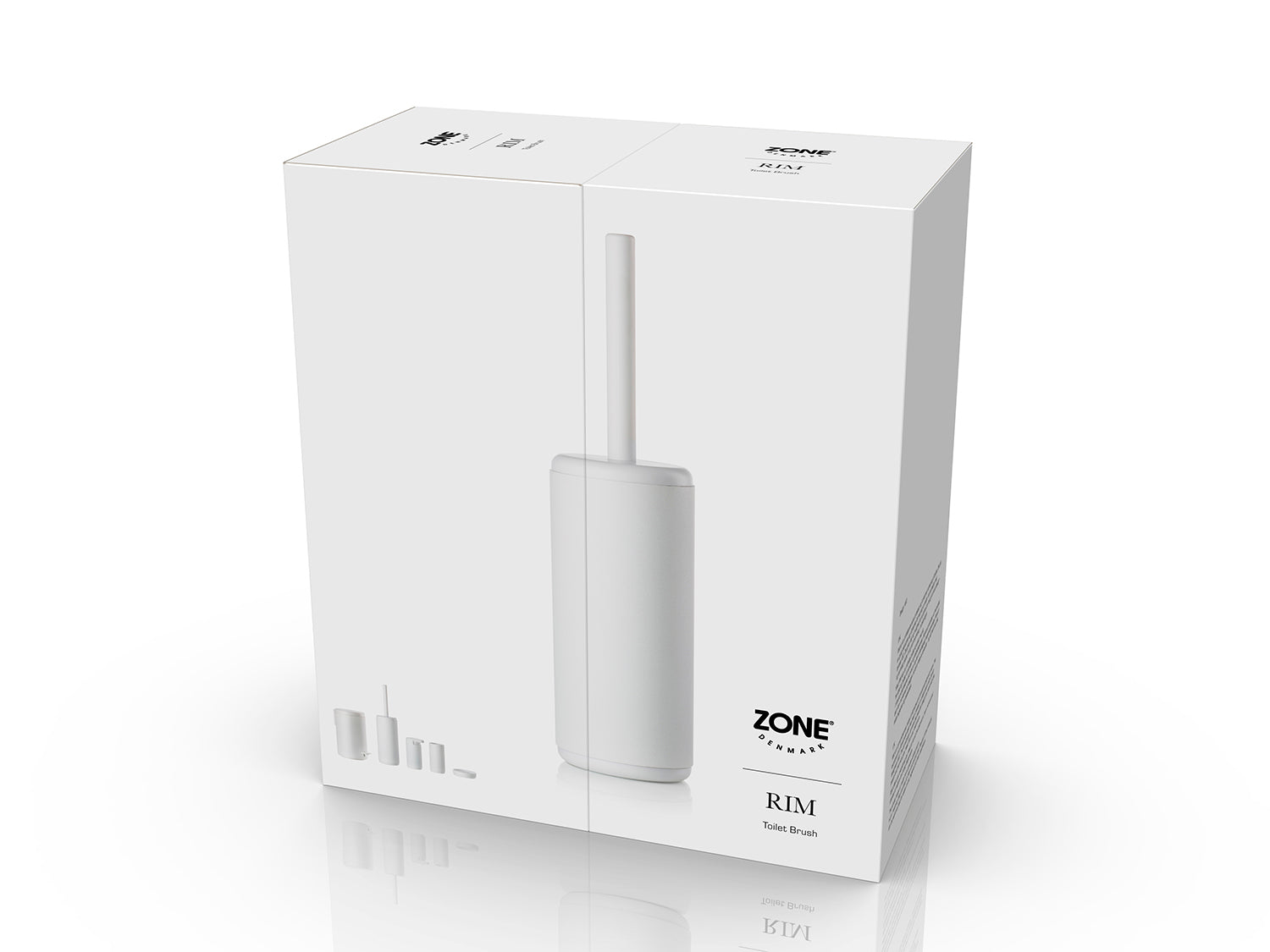 Brosse de toilette RIM en aluminium et abs Blanc Zone Denmark - Mathon - 4