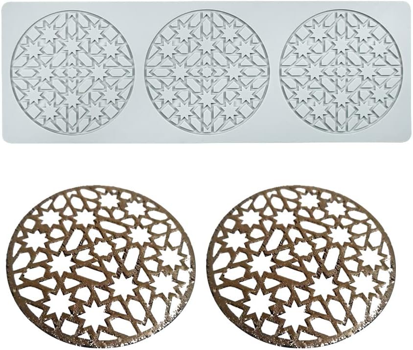 moules à fondant en dentelle en silicone, 3 trous Forme d