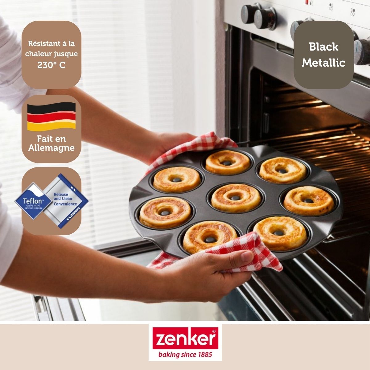 Moule pour 8 beignets au four 33 Zenker Black Metallic Zenker - Mathon - 5