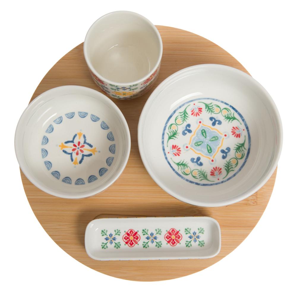 Coffret plateau et ses 4 bols Donna Amadeus - Mathon - 2