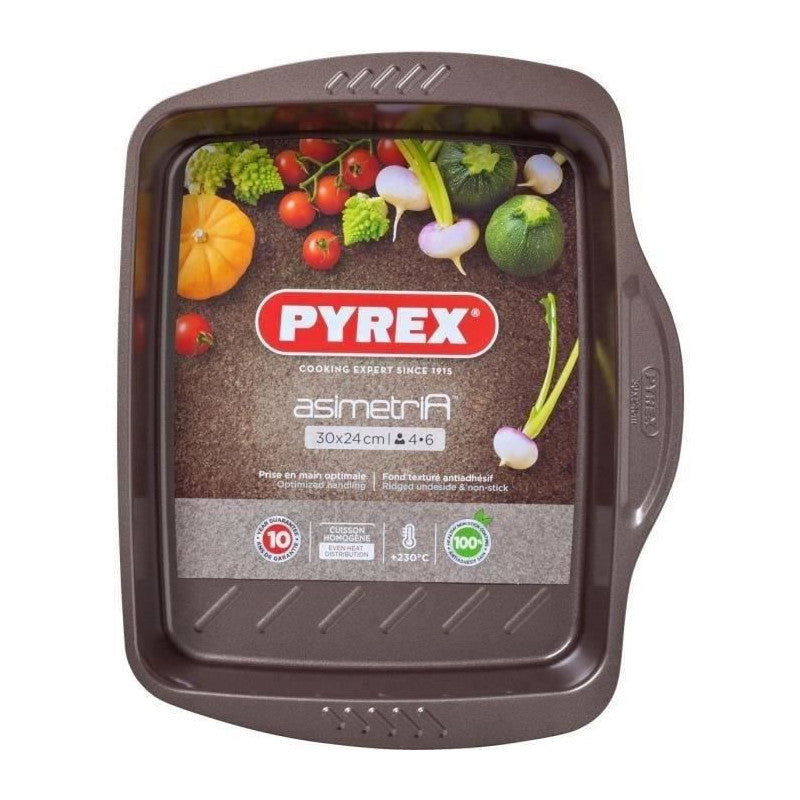 Plat A Four -   - 1452052 - Rectangulaire - En Acier - 30 X 24 Cm Pyrex - Mathon - 1