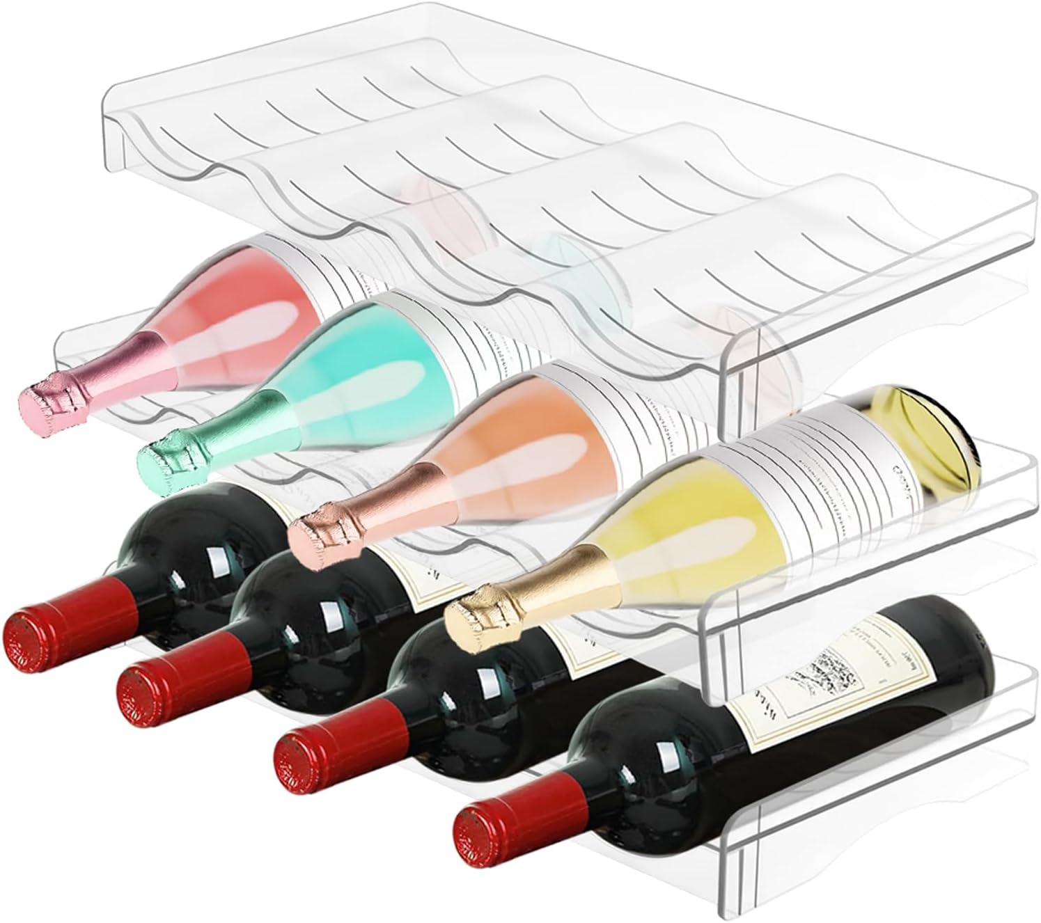 Porte-bouteilles empilable en plastique transparent – 12 emplacements Vendos85 - Mathon