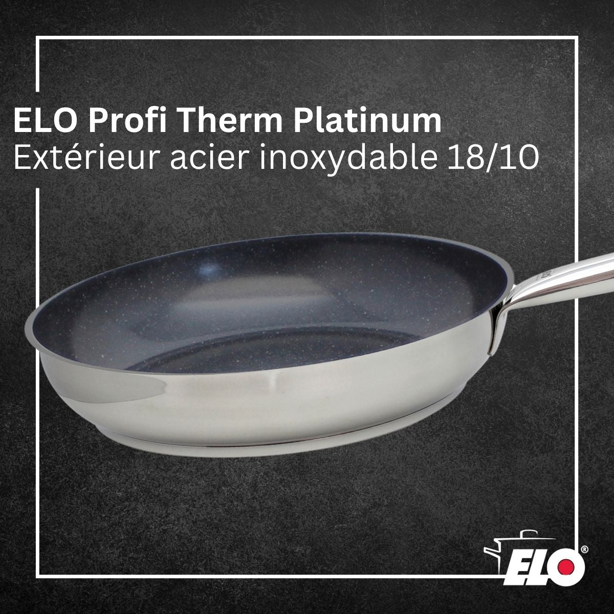Poêle céramique sans PFAS 32 cm Profi Therm Platinum Elo - Mathon - 3