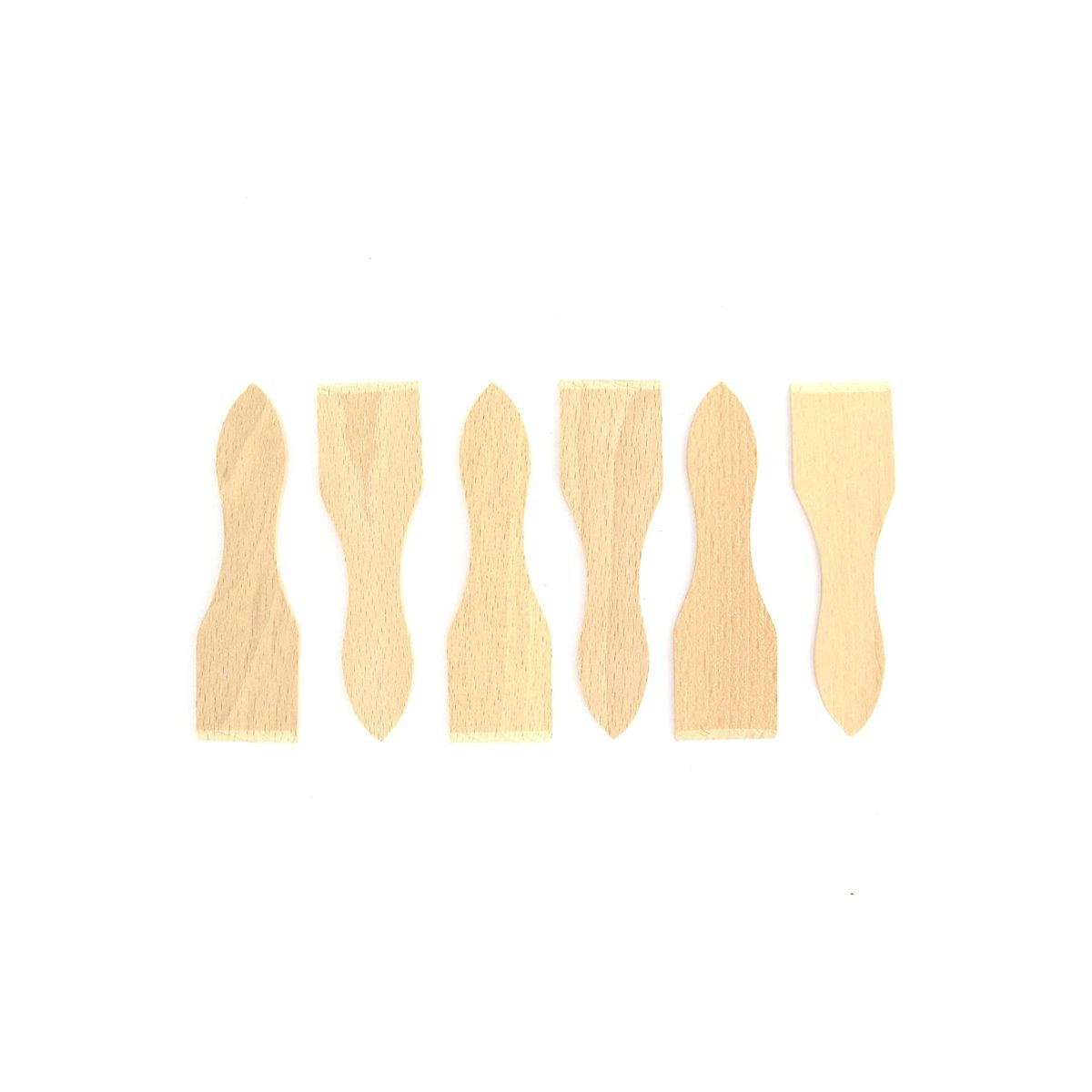 Lot de 6 spatules à raclette en bois 13 cm FSC Fackelmann - Mathon - 1