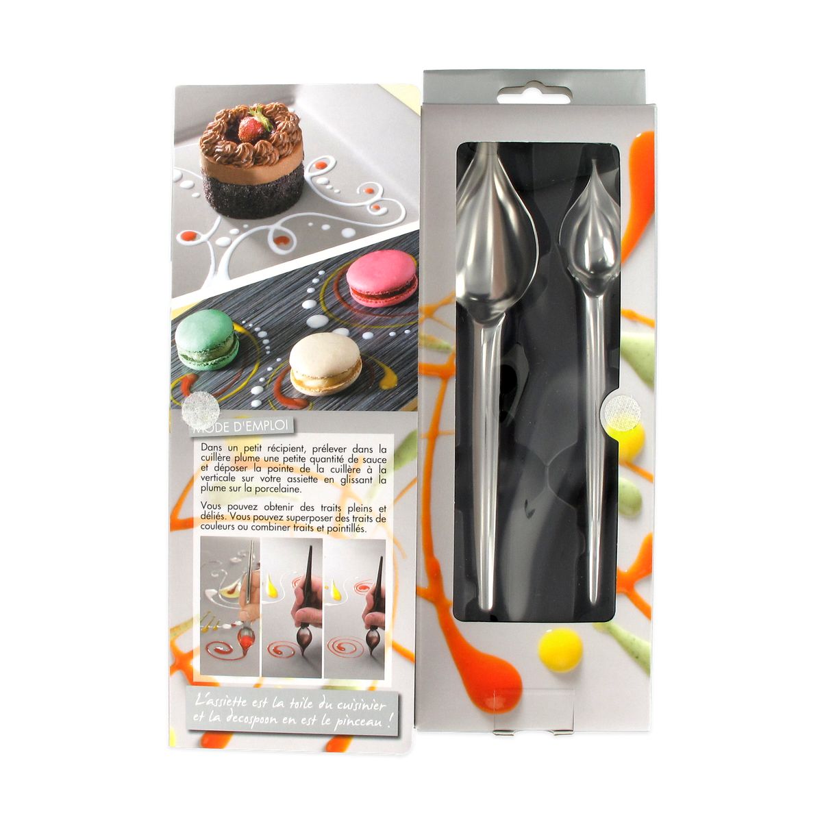 Lot de 2 cuillères plumes à décoration pâtissière Jean Daudignac Fackelmann - Mathon - 7
