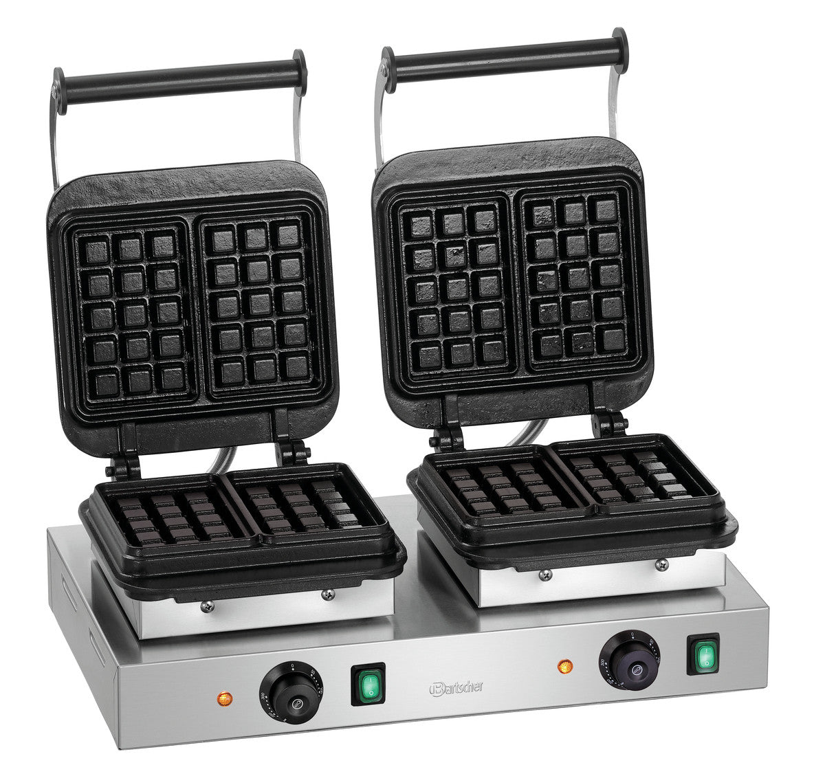 Appareil à Gaufre Double Bruxelles - 60 x 100 mm, Hauteur 32 mm - Bartscher - Mathon - 1