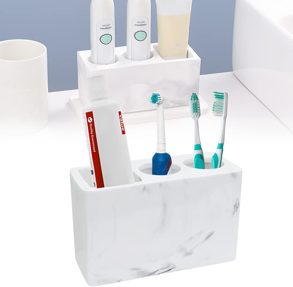 Porte Brosse à Dents en Résine blanc Vendos85 - Mathon