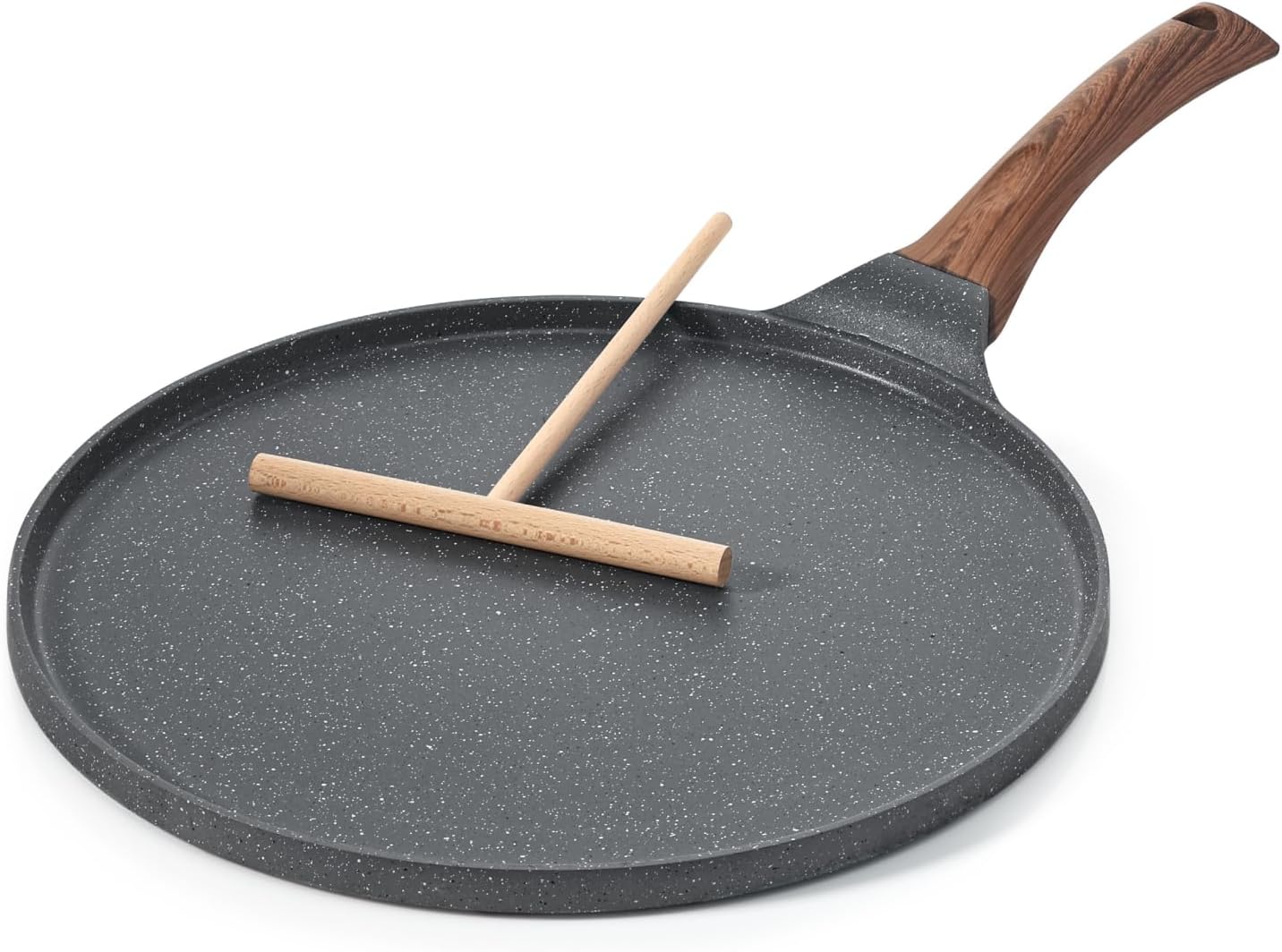 Poêle à Crêpes avec Revêtement Antiadhésive en Granit Suisse 30cm noir Vendos85 - Mathon